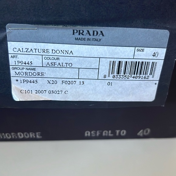 Beautiful steel gray Prada booties, gently used size 9 1/2 - Picture 5 of 7